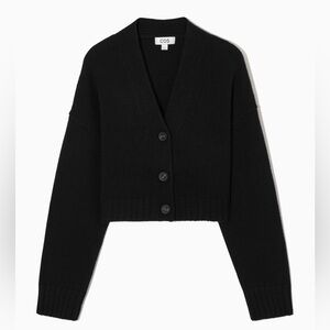 COS Cashmere-Blend Chunky Knit Cardigan Black BNWT Size S